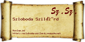 Szloboda Szilárd névjegykártya